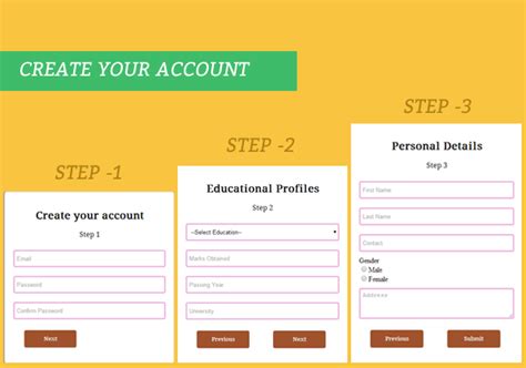 Image result for Modern HTML Step by Step Form