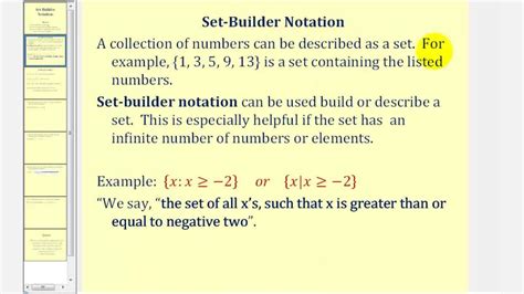 Toradh íomhá ar Set Builder Notation Example