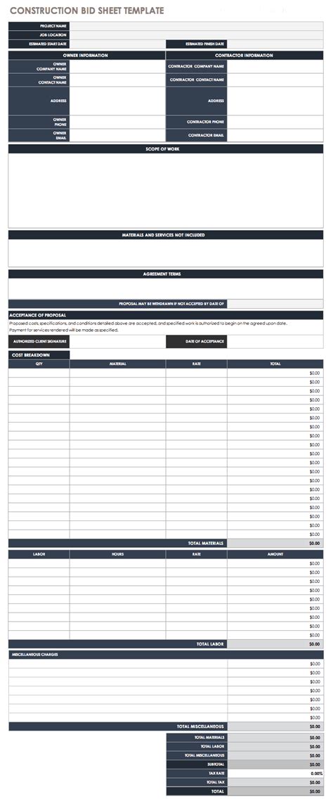 Image result for Bid Management Form Example Excel Form