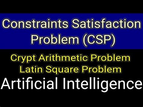Image result for Constraint Satisfaction Problem Example