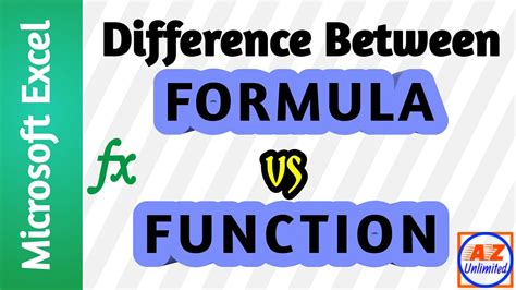 Image result for The Difference Between a Formula and a Function in Excel