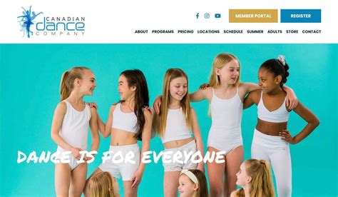 Toradh íomhá ar Dance Studio Website Examples