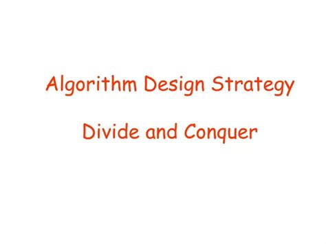 Image result for Divide and Conquer Algorithm Images for Ppt Presentation