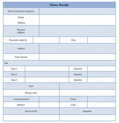 Image result for Money Intake Form