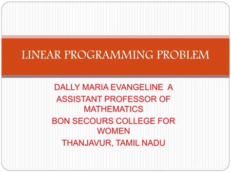 Image result for Linear Programming Problem
