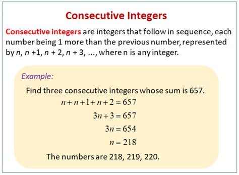 Image result for Consecutive Integer Word Problems