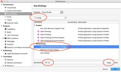 Toradh íomhá ar Visual Studio Shortcuts Mac vs Windows