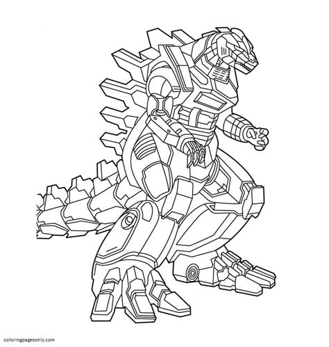 Image result for Robot Godzilla Coloring Pages