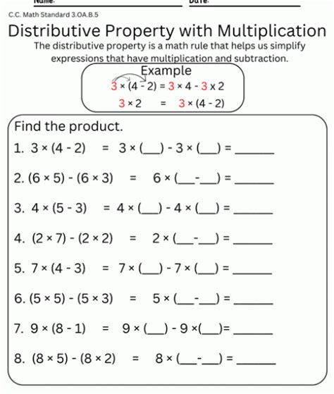 Image result for Distributive Property Multiplication Expressions