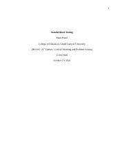 Image result for Standardized Testing Essay Examples