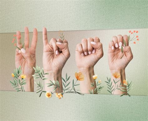 Hand Lips Flower Drawing Sign Language に対する画像結果