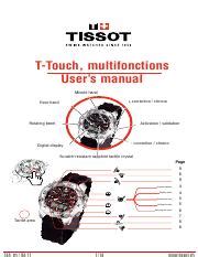 Image result for Tissot T-Touch User Manual