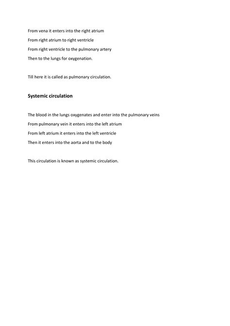 Toradh íomhá ar Class 10 Science Life Process Working of Heart Note Sheet