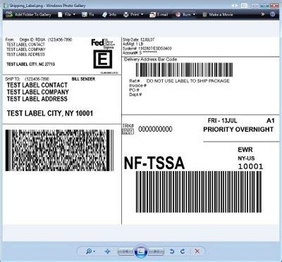 Toradh íomhá ar FedEx Cargo Container Label