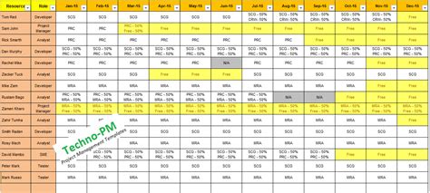 Toradh íomhá ar Resource Matrix Project Management