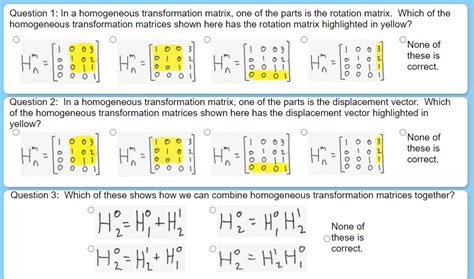 Image result for Homogeneous Transformation Matrix
