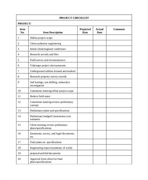 Afbeeldingsresultaten voor Free Project Management Checklist Template