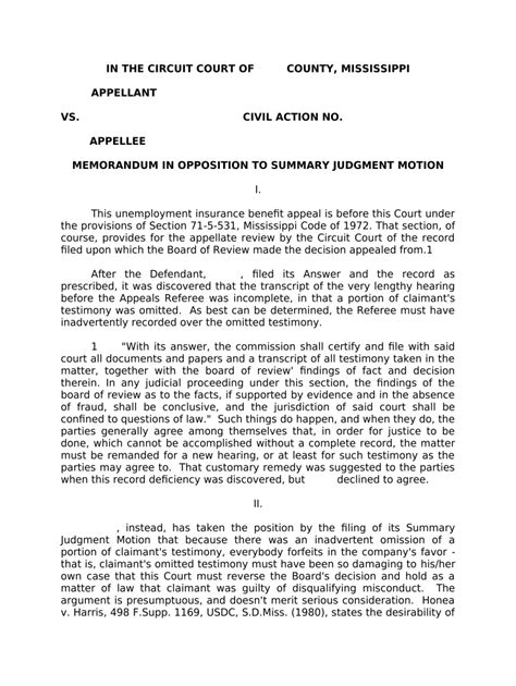 Toradh íomhá ar Summary Judgment Example