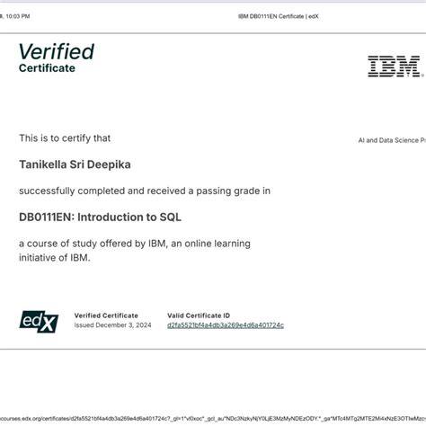 EDX SQL に対する画像結果