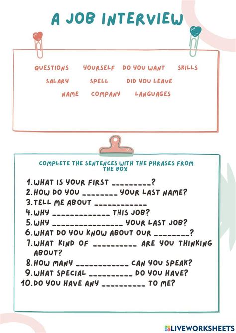 Image result for Interview Worksheet Academic Study