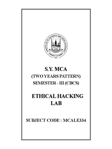 Image result for Cy3204pc Ethical Hacking Lab Syllabus PDF