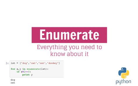 Image result for Enumerate Python Row