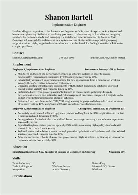 Image result for Work Implementation in Resume