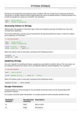 Bildergebnis für Assign String in Python