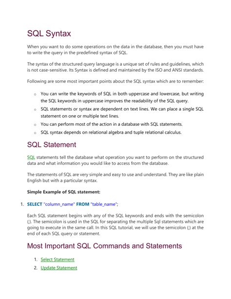 Image result for Syntax Diagram SQL