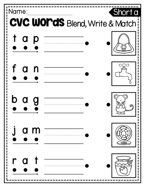 Toradh íomhá ar CVC Writing Worksheets