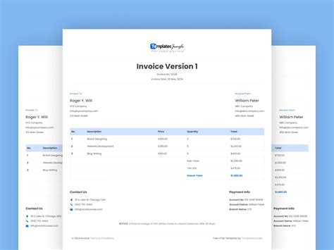 HTML Free Invoice Templates Download に対する画像結果