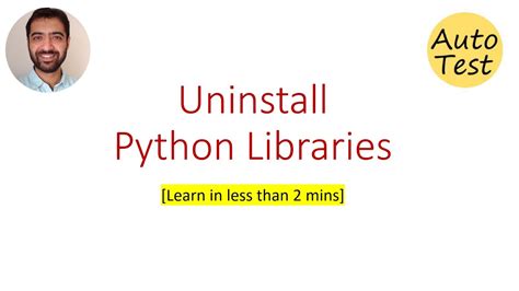 Image result for Uninstalling a Library in Python in Vscode