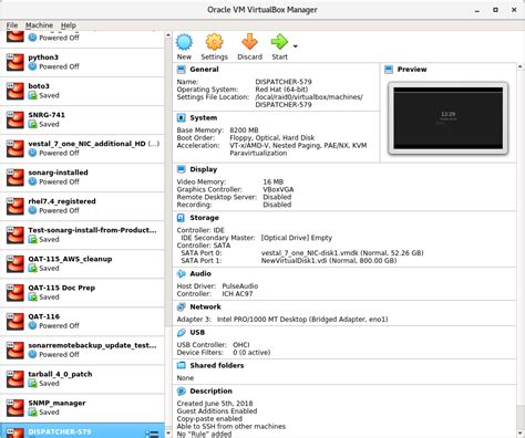 Toradh íomhá ar Oracle VirtualBox Manager GUI