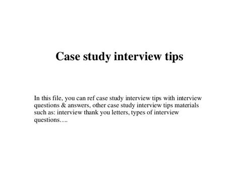Case Study Job Interview Examples に対する画像結果