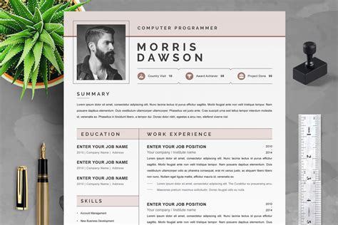 Image result for Designer CV Example in Word