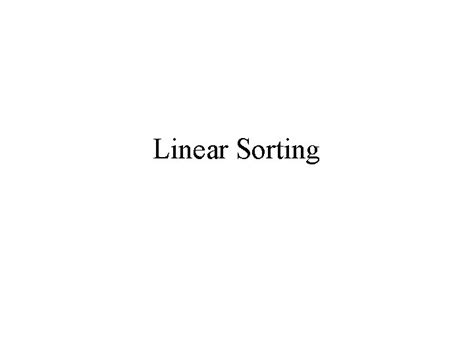 Toradh íomhá ar Linear Sorting