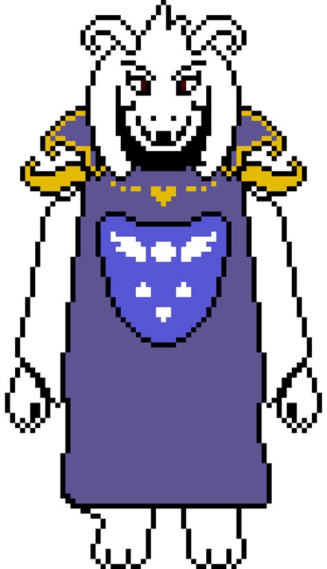 Toradh íomhá ar Asriel Undertale Colour Sprite