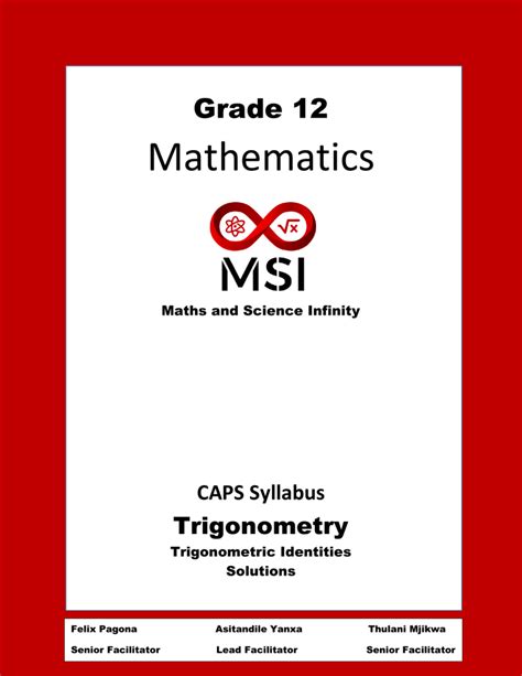 Toradh íomhá ar Trigonometric Identities Class 12th