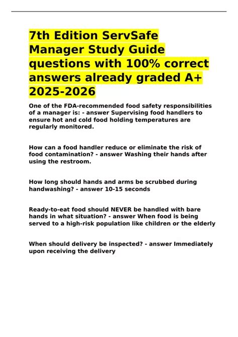 ServSafe Study Guide 2021-க்கான படிம முடிவு
