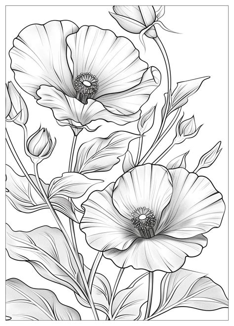 Image result for Realistic Flower Coloring Pages Printable