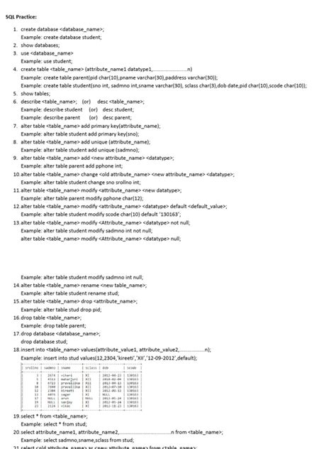 Afbeeldingsresultaten voor MySQL Assignment Practice PDF