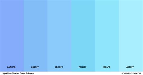 Toradh íomhá ar Light Blue Shades Color Code