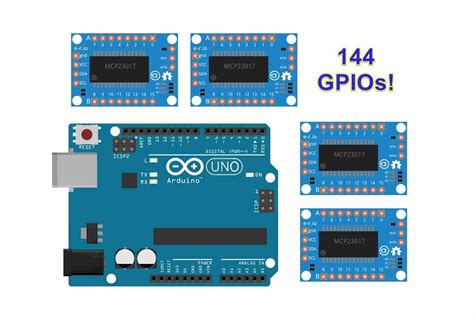 Afbeeldingsresultaten voor Arduino Pin Expander