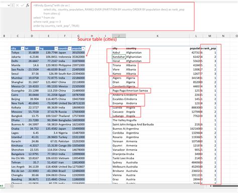 Image result for Fonction Query Excel