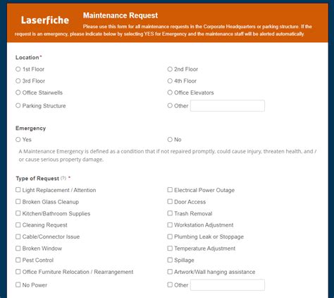 Image result for Problem in Maintenance Request Form