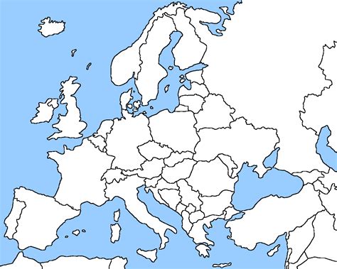 Image result for Blank Map of Europe Provinces