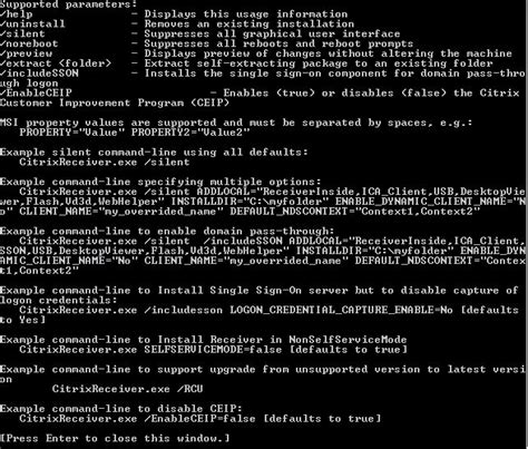 Image result for Citrix Workspace Force Install Command