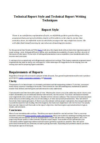 Toradh íomhá ar Technical Report Sample PDF