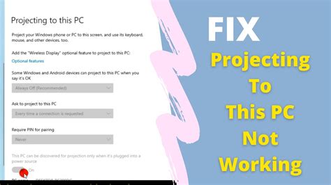 Image result for Projecting to This PC Not Working