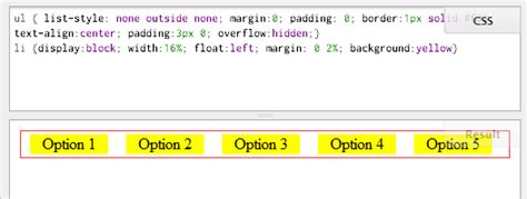 Toradh íomhá ar CSS Li Styled as Tags